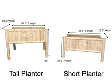 Load image into Gallery viewer, BGRGP60 - Cedar Log Planter Box with Legs - 41.3 (L) x 29.5 (W) x 23.6 (H) Inches (Heavy Duty Short)

