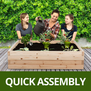 BGRBP30 - Cedar Raised Garden Bed Kit - Fast Assembly, No Tools Needed - 1.5" Thick Boards - (48" x 48" x 12")