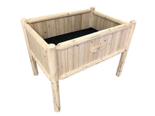 Load image into Gallery viewer, Warehouse Damaged -- BGRGP81 - Cedar Log Planter Box with Legs - 41.3 (L) x 29.5 (W) x 32 (H) Inches (Heavy Duty Tall)
